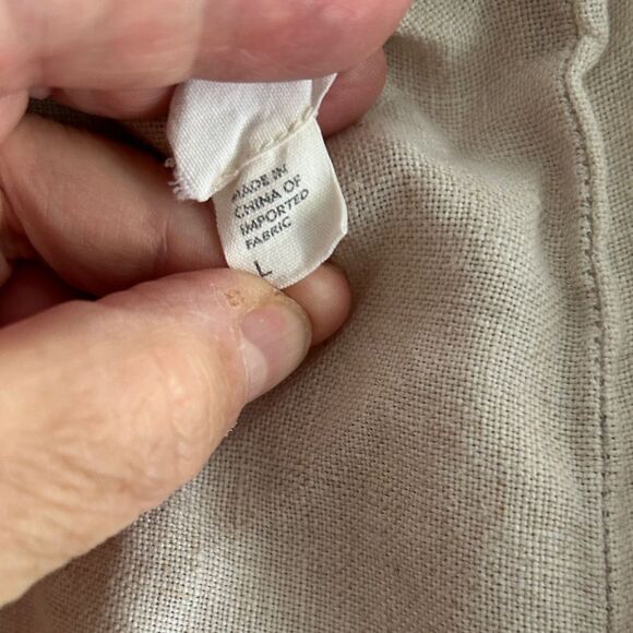 Eileen Fisher oatmeal linen Pants large - Picture 7 of 7